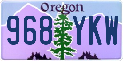OR license plate 968YKW