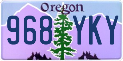 OR license plate 968YKY