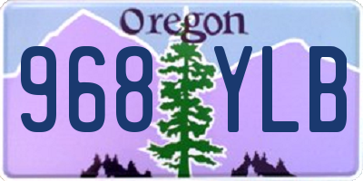 OR license plate 968YLB