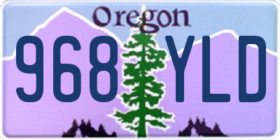OR license plate 968YLD