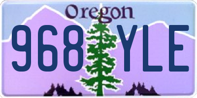 OR license plate 968YLE