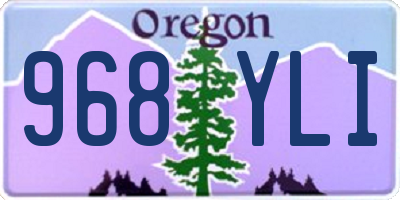 OR license plate 968YLI