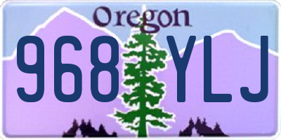 OR license plate 968YLJ