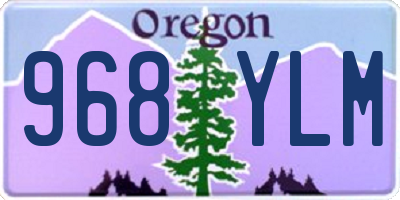 OR license plate 968YLM