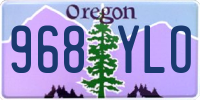 OR license plate 968YLO