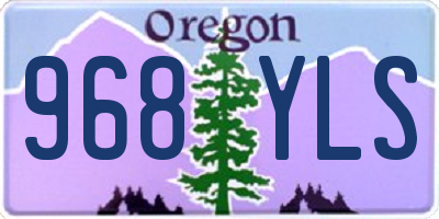 OR license plate 968YLS