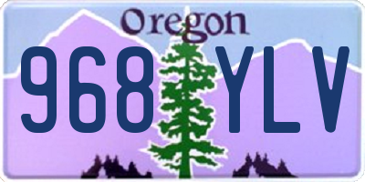 OR license plate 968YLV