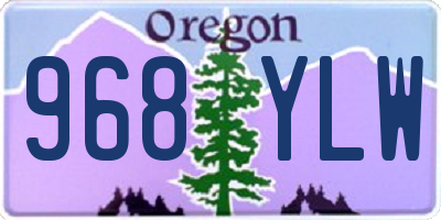OR license plate 968YLW
