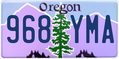 OR license plate 968YMA