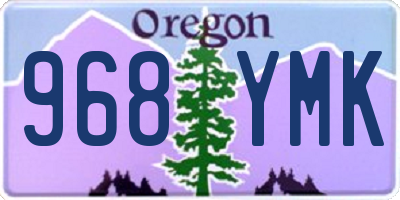 OR license plate 968YMK