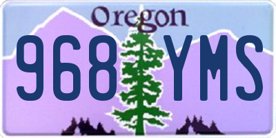 OR license plate 968YMS