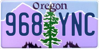 OR license plate 968YNC