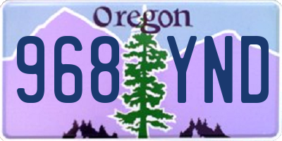 OR license plate 968YND