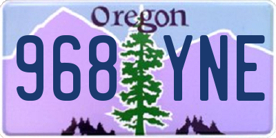 OR license plate 968YNE