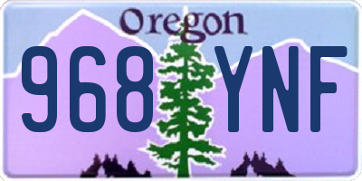 OR license plate 968YNF