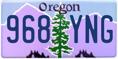 OR license plate 968YNG
