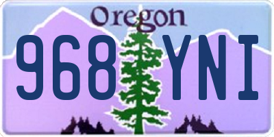 OR license plate 968YNI