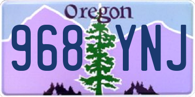 OR license plate 968YNJ