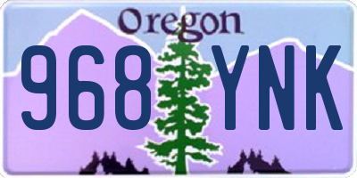 OR license plate 968YNK