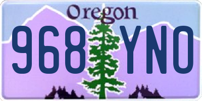 OR license plate 968YNO