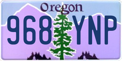 OR license plate 968YNP