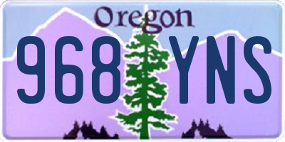 OR license plate 968YNS