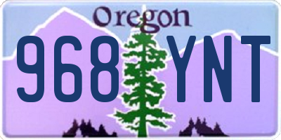 OR license plate 968YNT