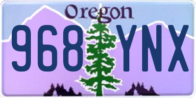 OR license plate 968YNX