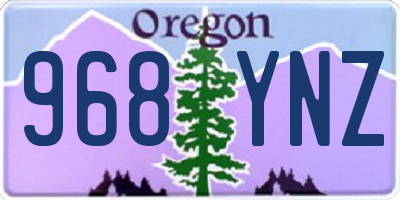 OR license plate 968YNZ