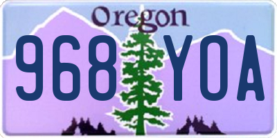 OR license plate 968YOA