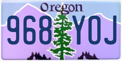 OR license plate 968YOJ