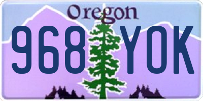 OR license plate 968YOK