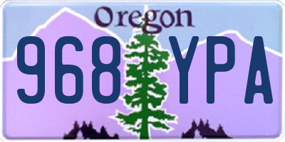 OR license plate 968YPA