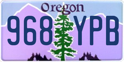 OR license plate 968YPB