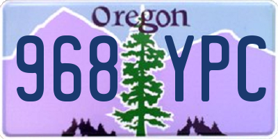 OR license plate 968YPC