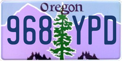 OR license plate 968YPD