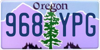 OR license plate 968YPG