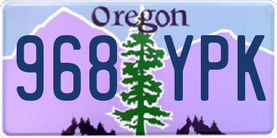 OR license plate 968YPK
