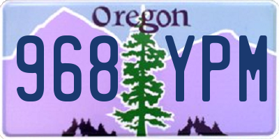 OR license plate 968YPM