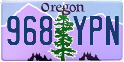 OR license plate 968YPN