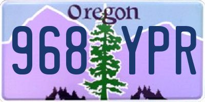 OR license plate 968YPR