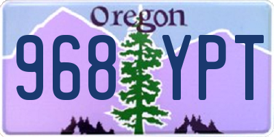 OR license plate 968YPT