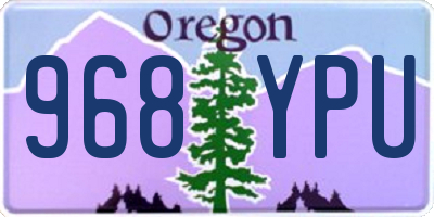 OR license plate 968YPU