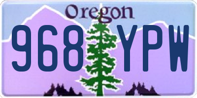 OR license plate 968YPW
