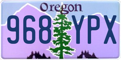 OR license plate 968YPX