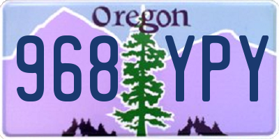 OR license plate 968YPY