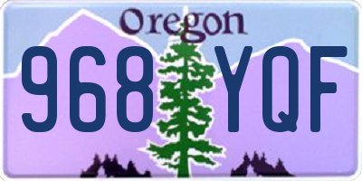 OR license plate 968YQF