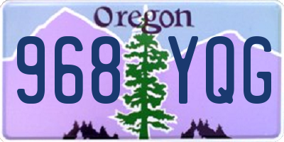 OR license plate 968YQG