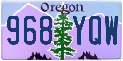 OR license plate 968YQW
