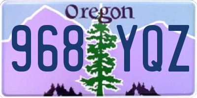OR license plate 968YQZ